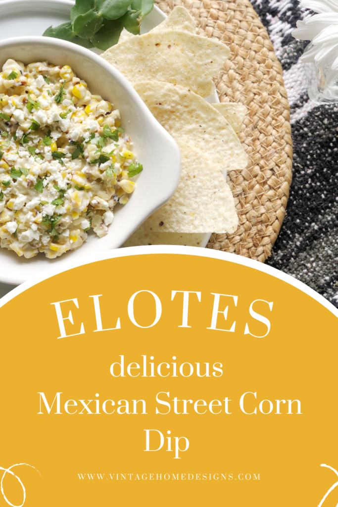 Pinterest Pin for Elotes Mexican Street Corn Dip