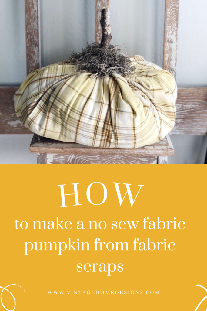 DIY No-Sew Fabric Pumpkins