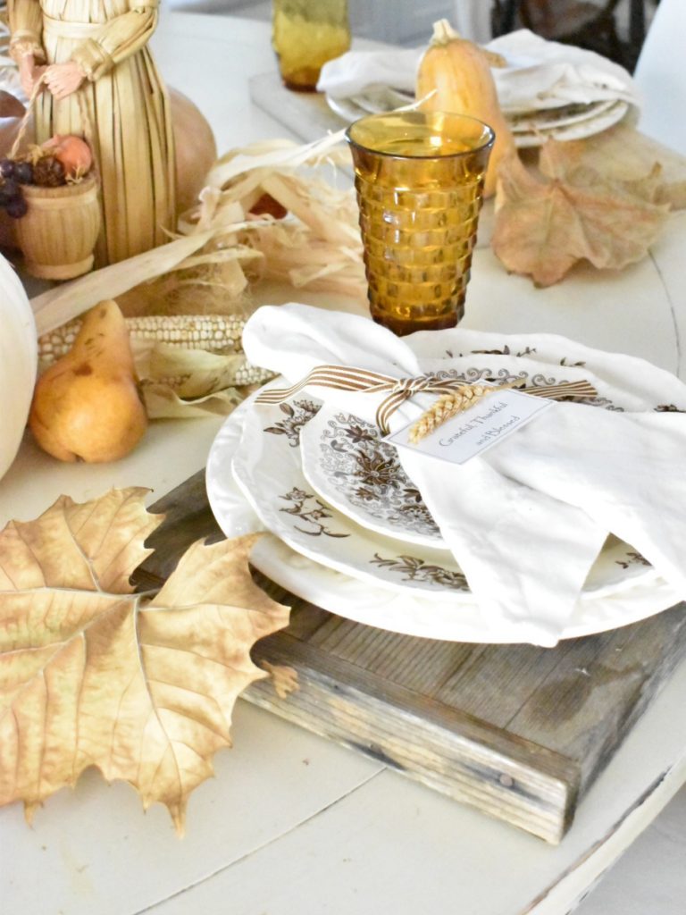 Simple Fall Tablescape  Fall Paper Plate Table Setting
