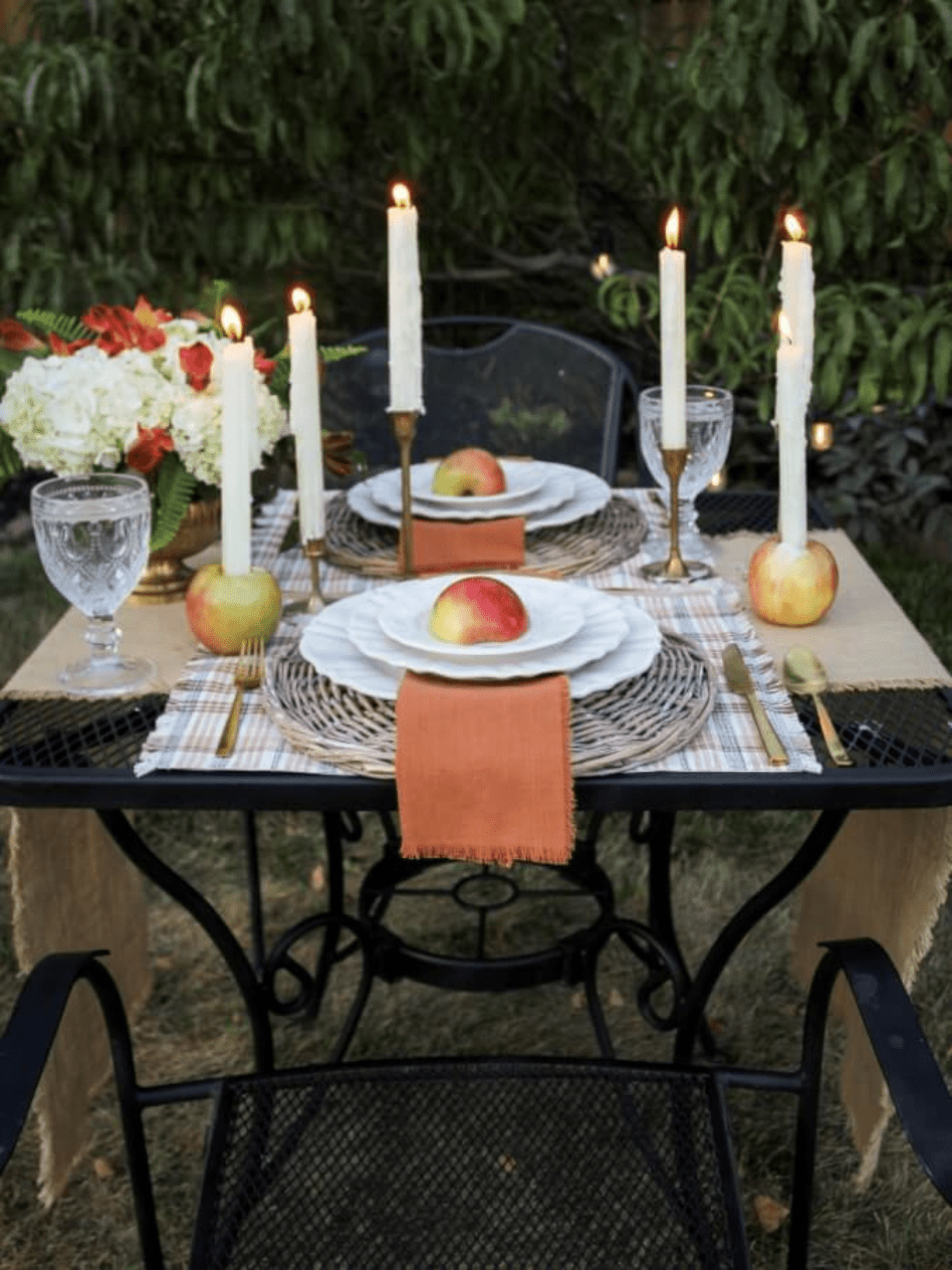 fall garden party tablescape 