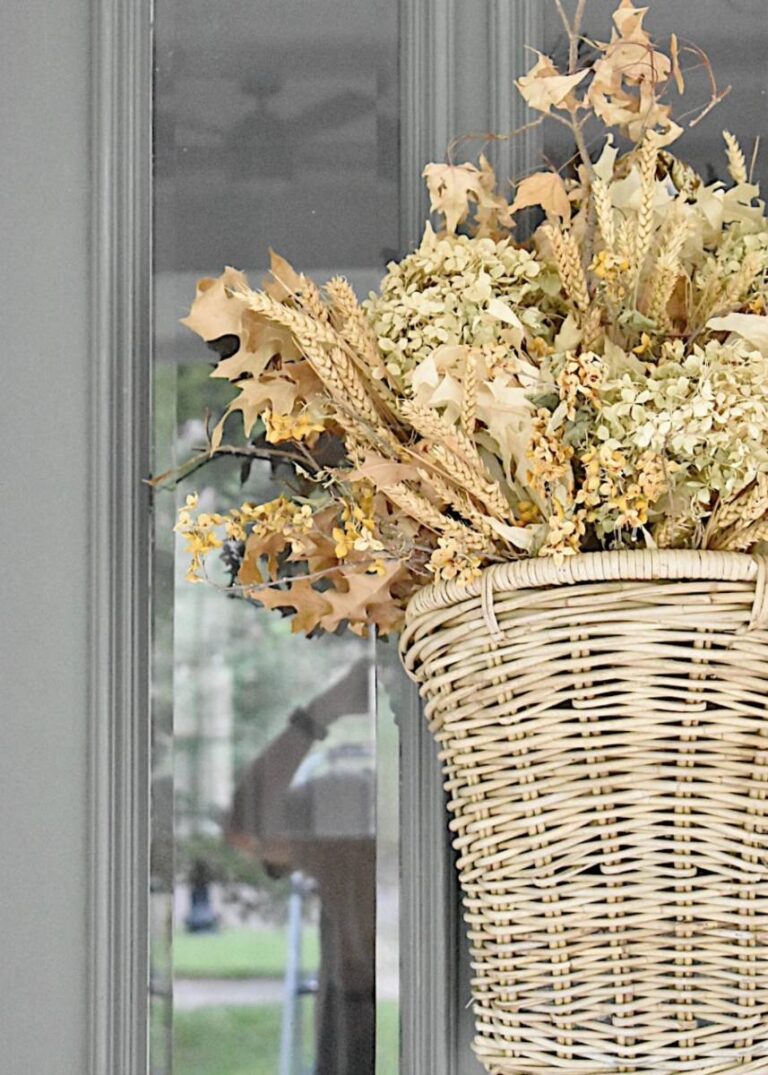 fall wall basket arrangement