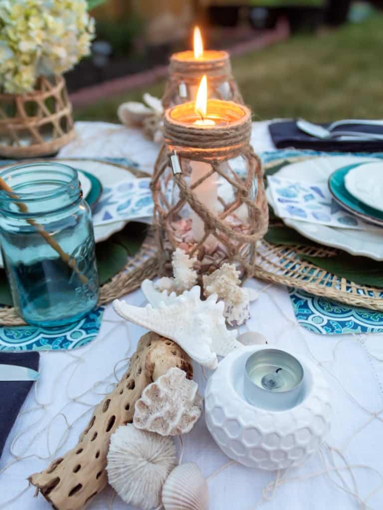 tropical cocktail party table