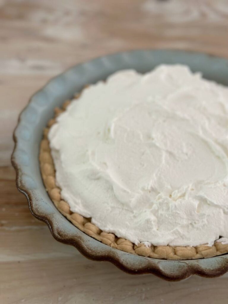 whole cream pie with whipped topping