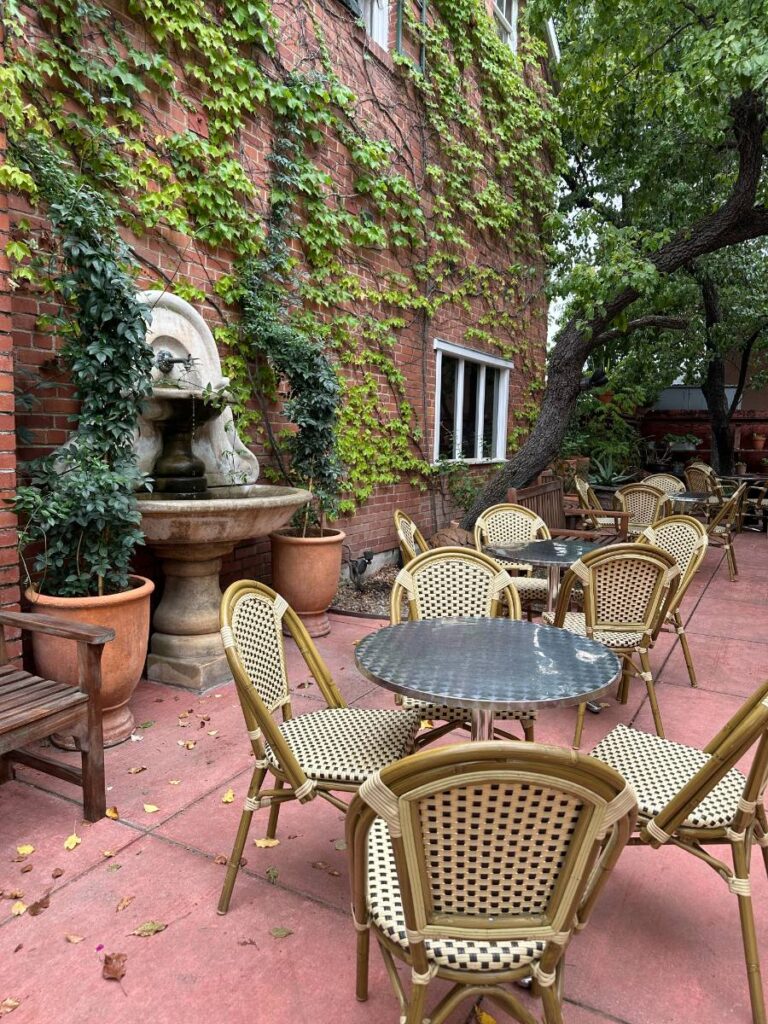 outdoor courtyard at coffee shop