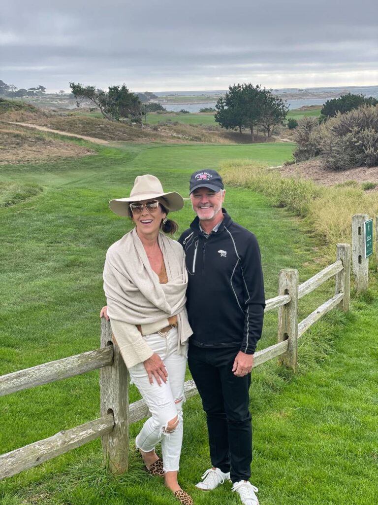 Man and Woman at Spanish Bay Golf Course