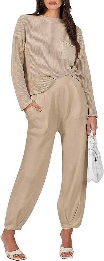 Long sleeve sweater and pants set 