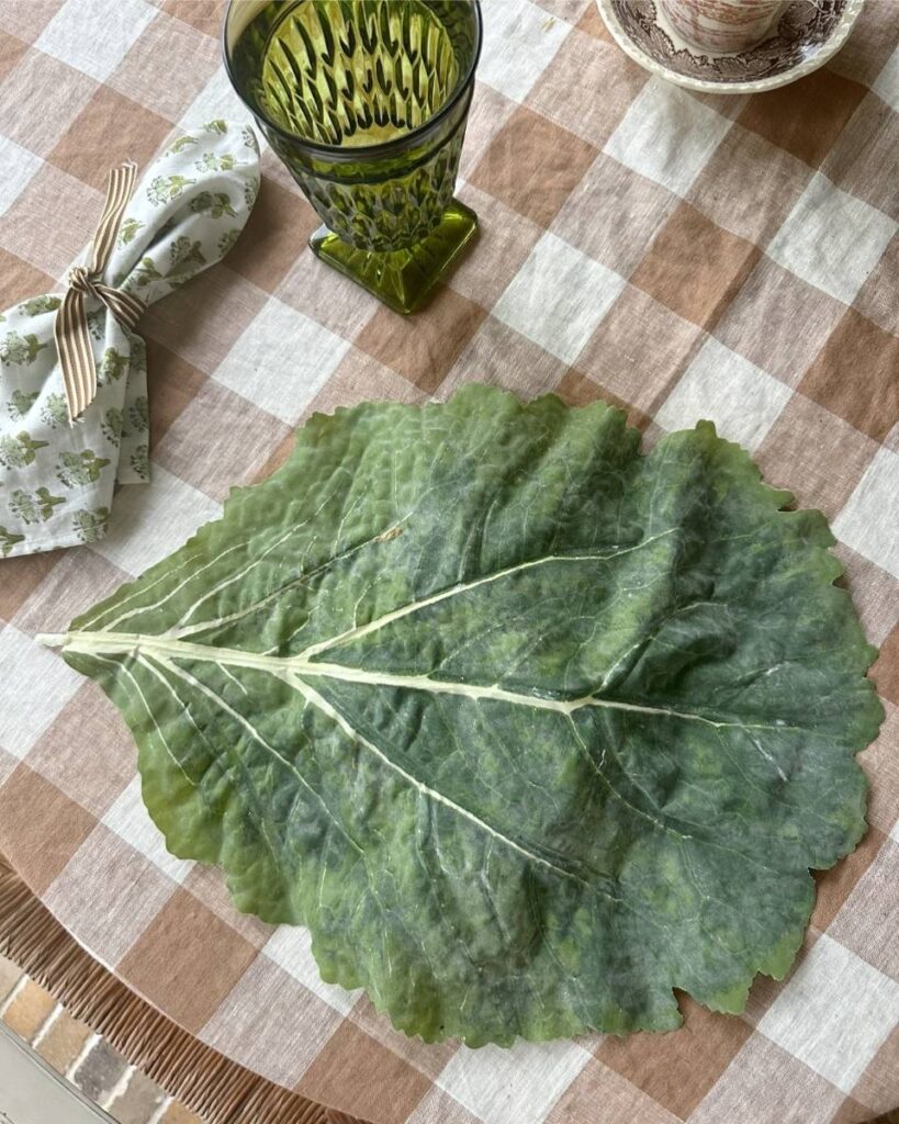 faux cabbage leaf placemat