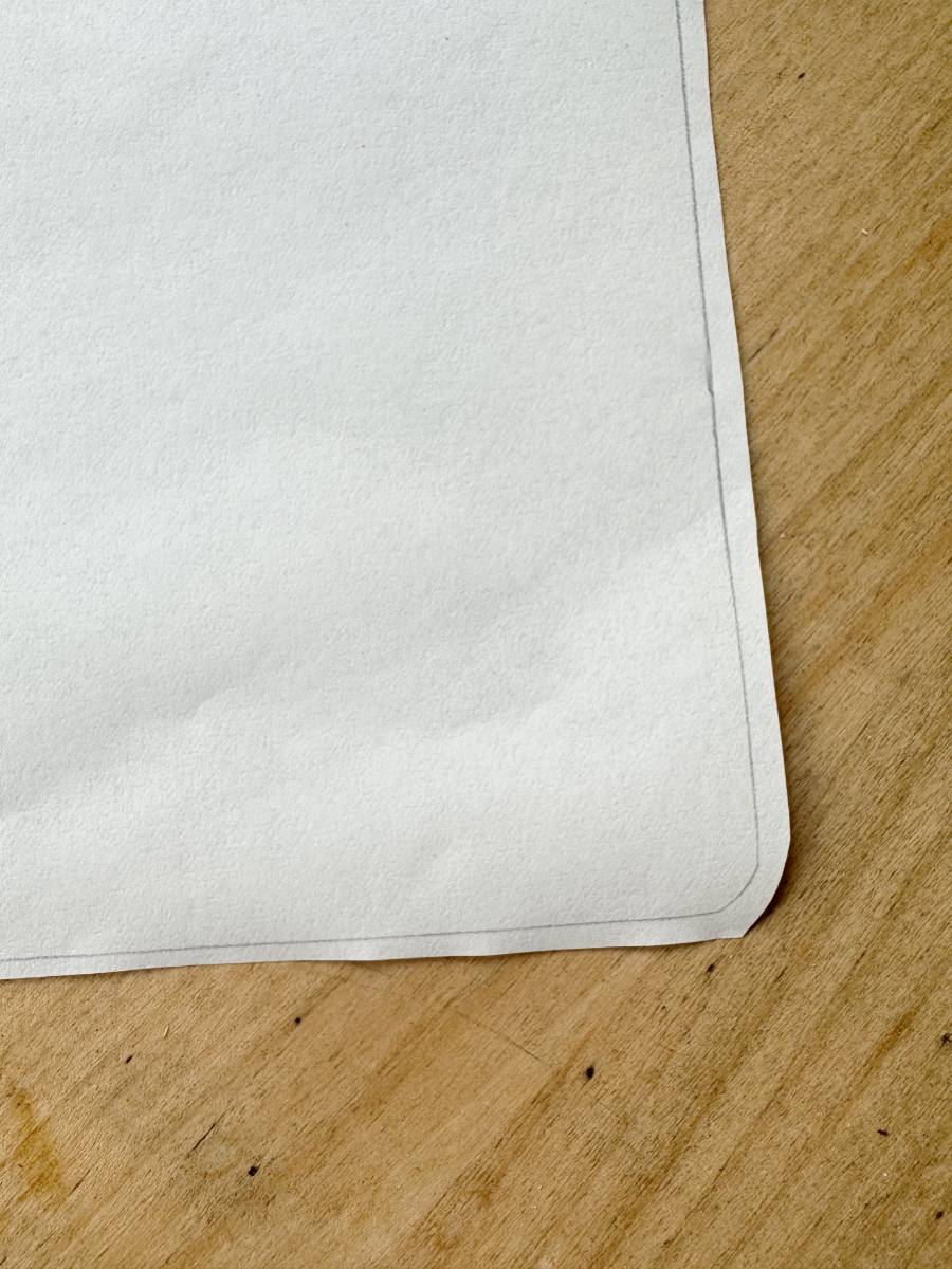 white paper to use for pattern for making a personal journal