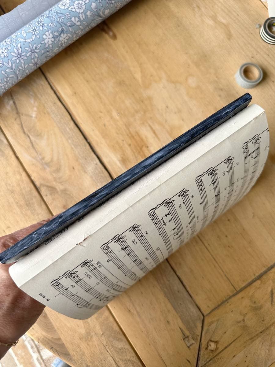 handmade journal notebooks with sheet music on cover