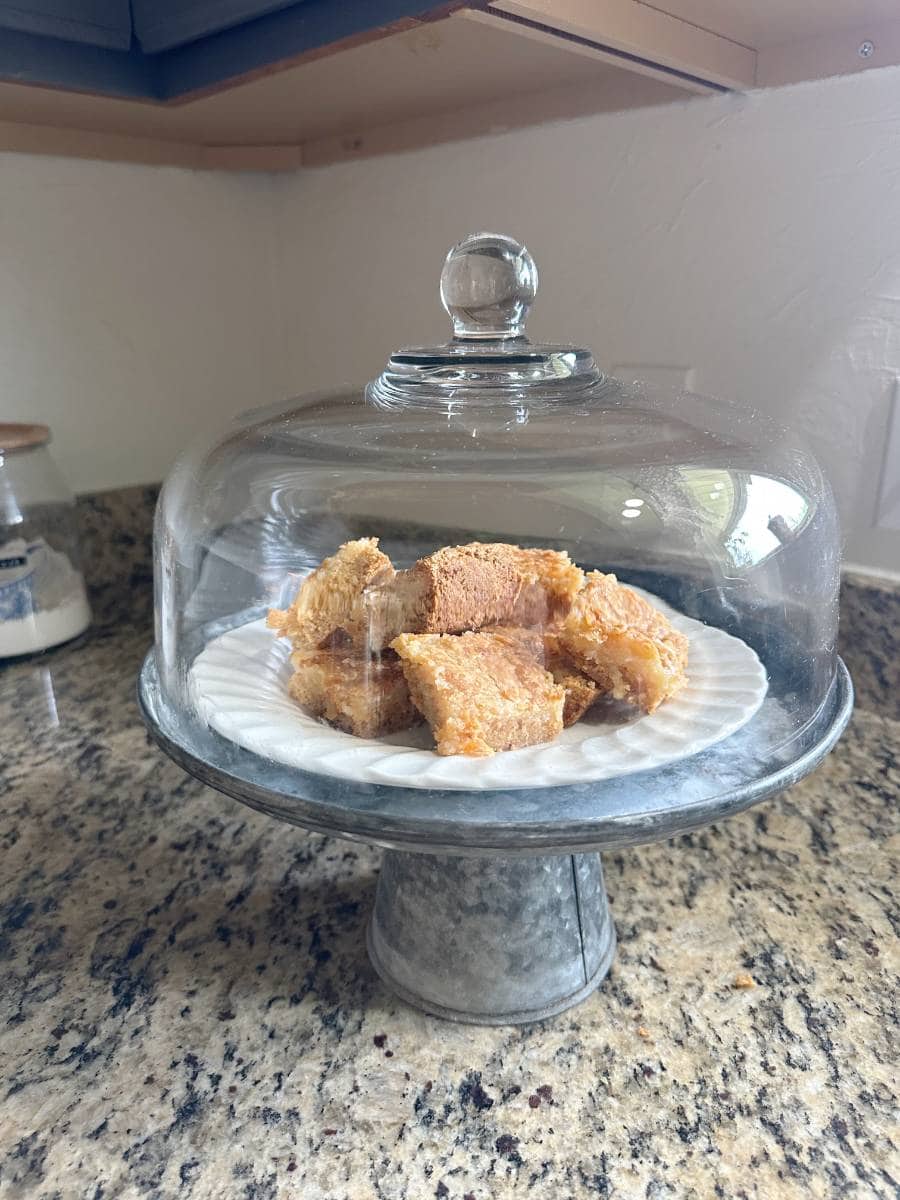 plate of baked goods at Airbnb for guest during retreat weekend