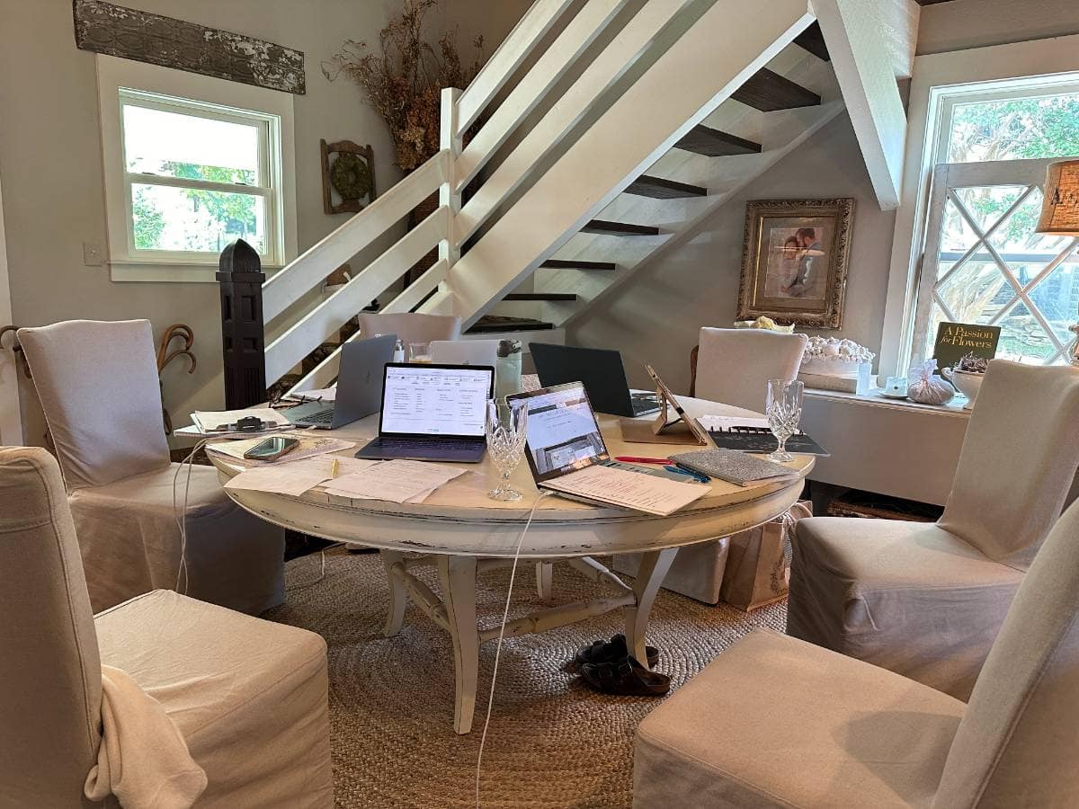 work area for creative retreat